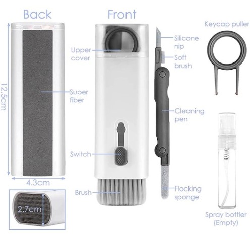 Çok Fonksiyonlu 7 Parça  Klavye Ekran Kulaklık Temizleme Kiti Çok Fonksiyonlu 7 Parça  Klavye Ekran Kulaklık Temizleme Kiti