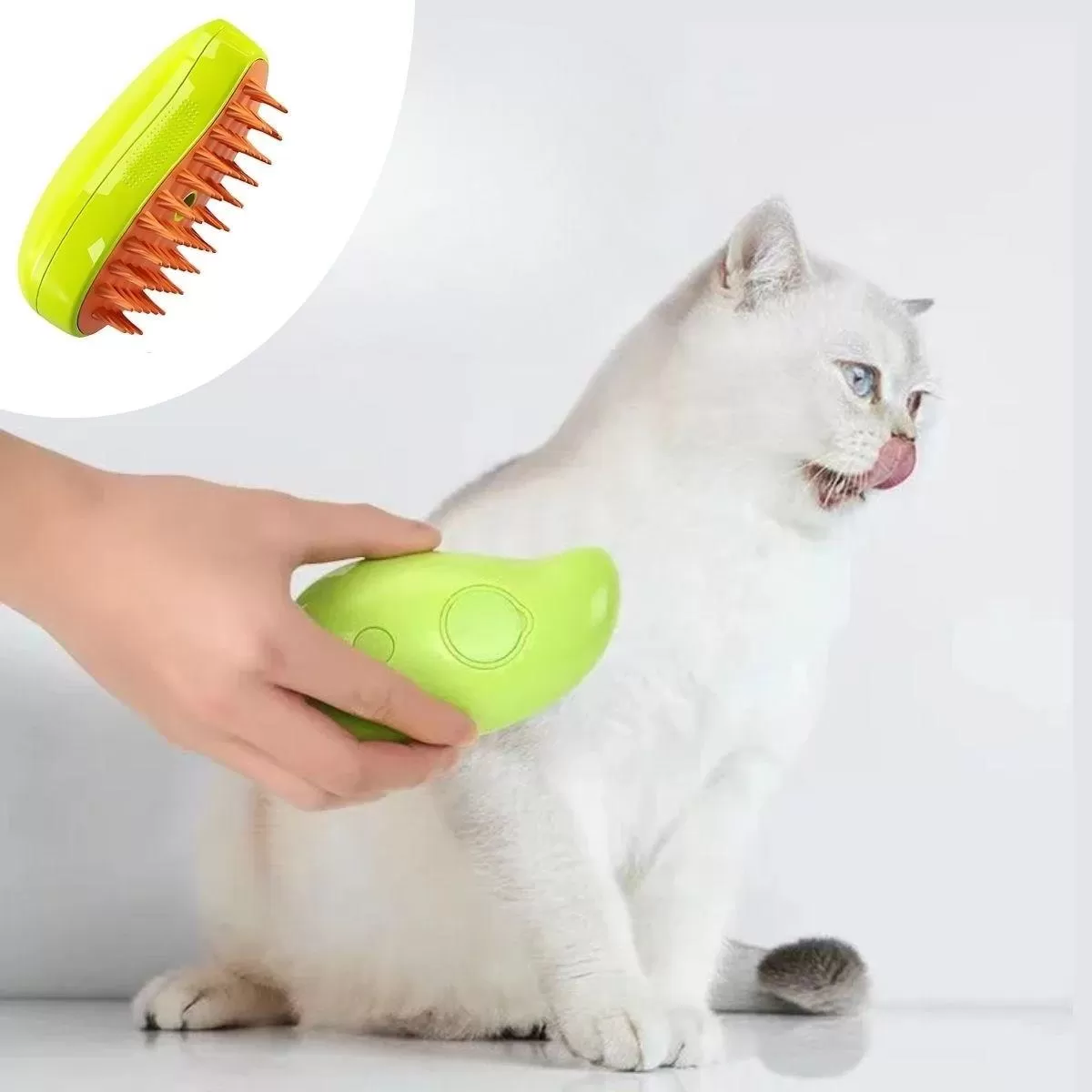 Buharlı Yumuşak Silikon Uçlu Kedi &Amp;Amp; Köpek Tüy Tarama Tarağı Yıkama Fırçası (4172)