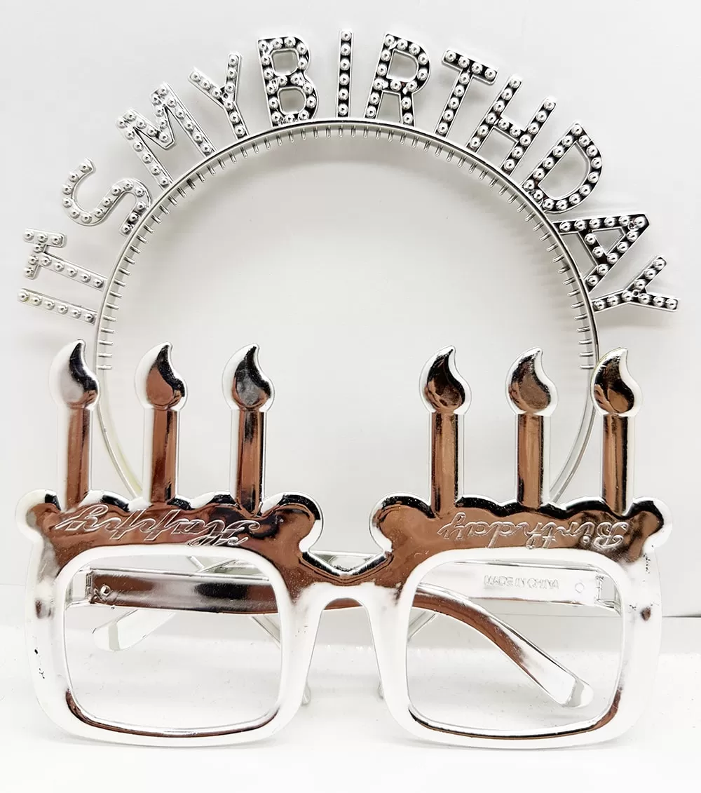 İt&Amp;Apos;S My Birthday Yazılı Ve Mum Şekilli Gözlük Seti  Renk (4172)