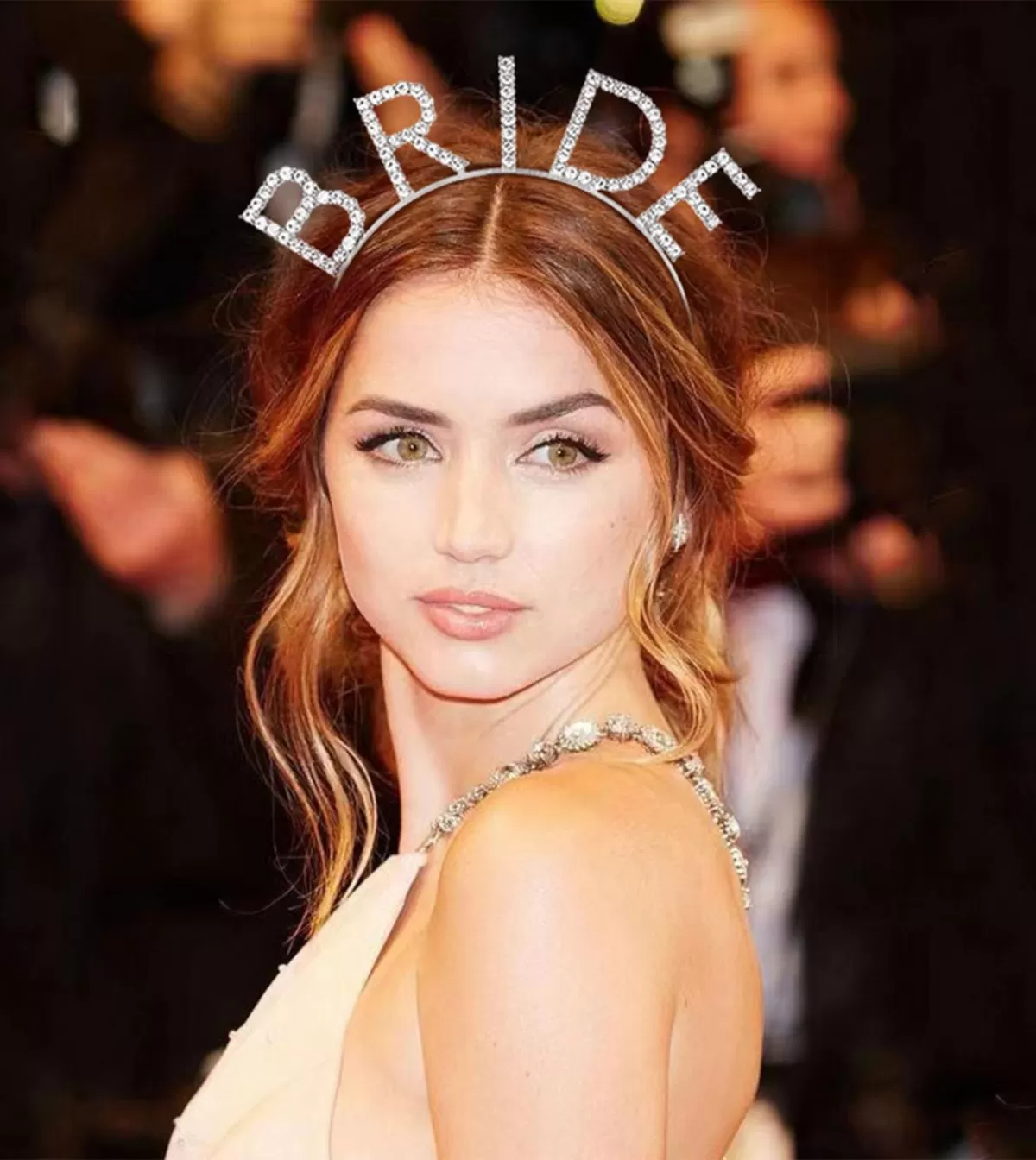 Bekarlığa Veda Mega Boy Kristal Taşlı  Bride Gelin Tacı 20X21 Cm (4172)