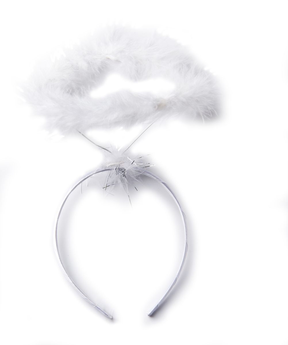 Beyaz Otrişli Tüylü Esnek Yapı Melek Haresi Melek Tacı (4172)