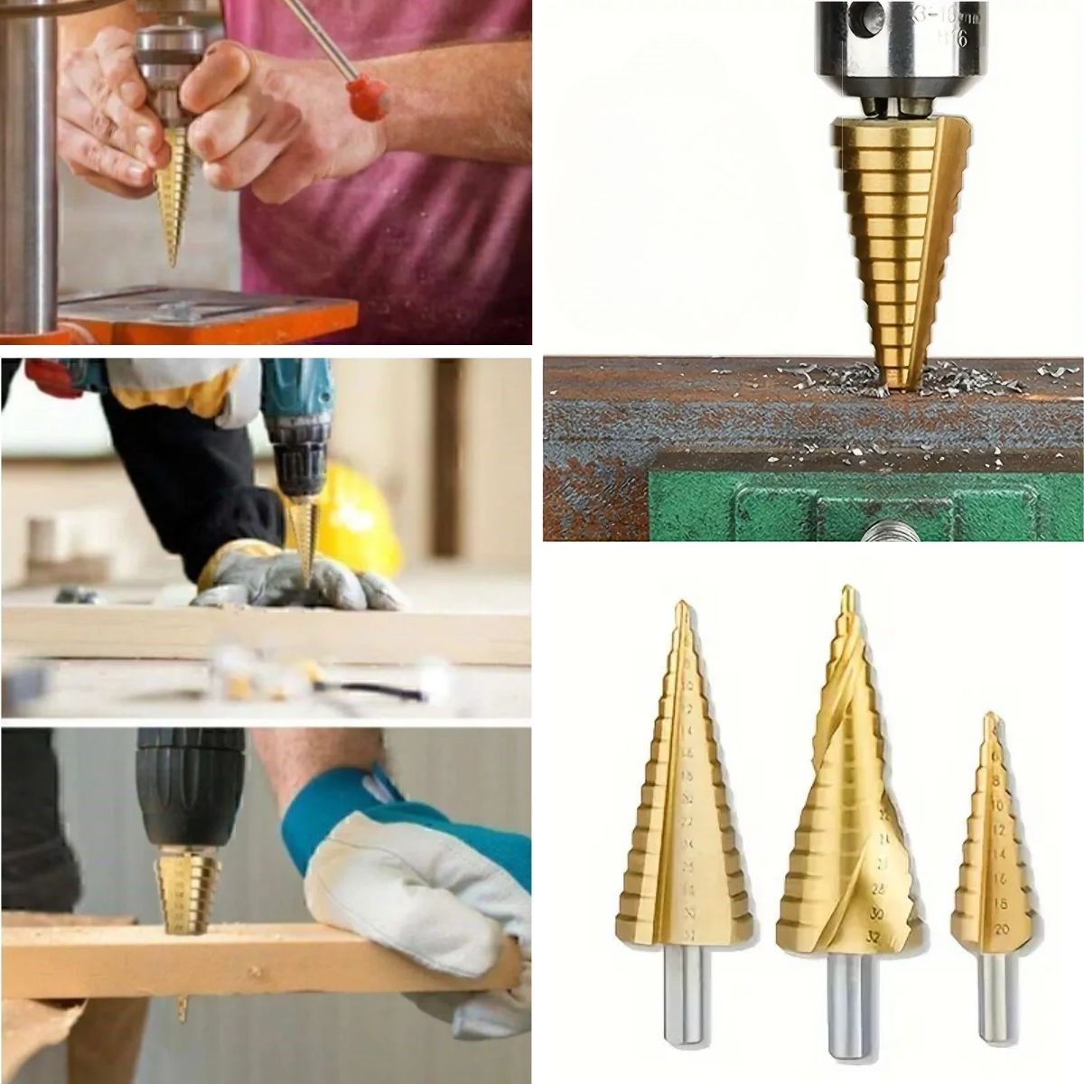 3 Parça Kademeli Matkap Ucu Paslanmaz Uç Alüminyum Sac Demir Delme Seti (4172) 3 Parça Kademeli Matkap Ucu Paslanmaz Uç Alüminyum Sac Demir Delme Seti (4172)