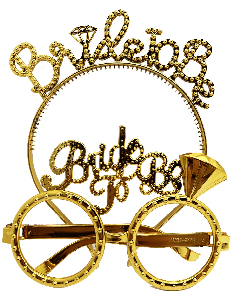 Bride To Be Yazılı Ve Bride To Be Yazılı Gözlük Seti Altın Renk (4172) Bride To Be Yazılı Ve Bride To Be Yazılı Gözlük Seti Altın Renk (4172)