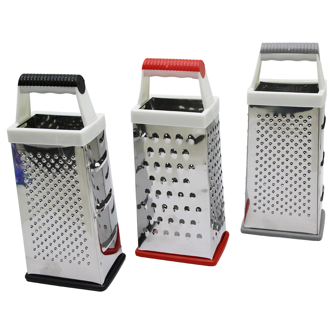 Inox Dörtgen - Büyük Metal Rende Plasti̇k Sapli (4172)