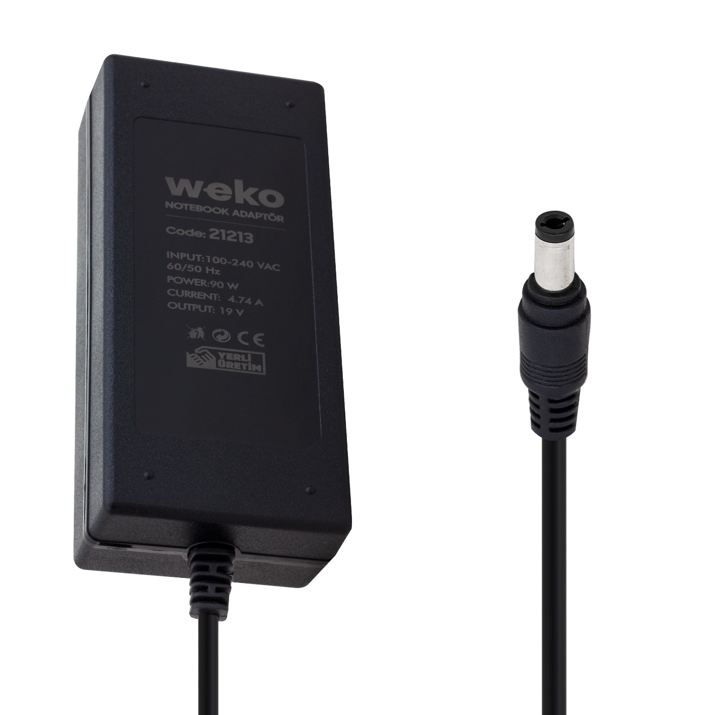 19 Volt 4.74 Amper 90 Watt 5.5*2.5 Uçlu Notebook Adaptör Yerli̇ Üreti̇m (4172)