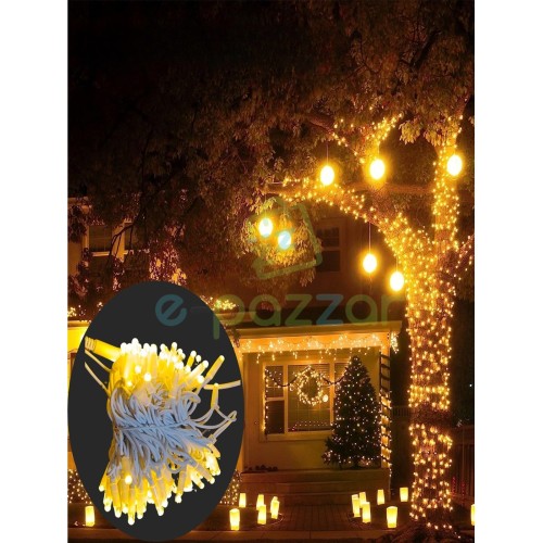 10M 100 Led Ip65 Dış Mekan Led Işık Beyaz Kablo