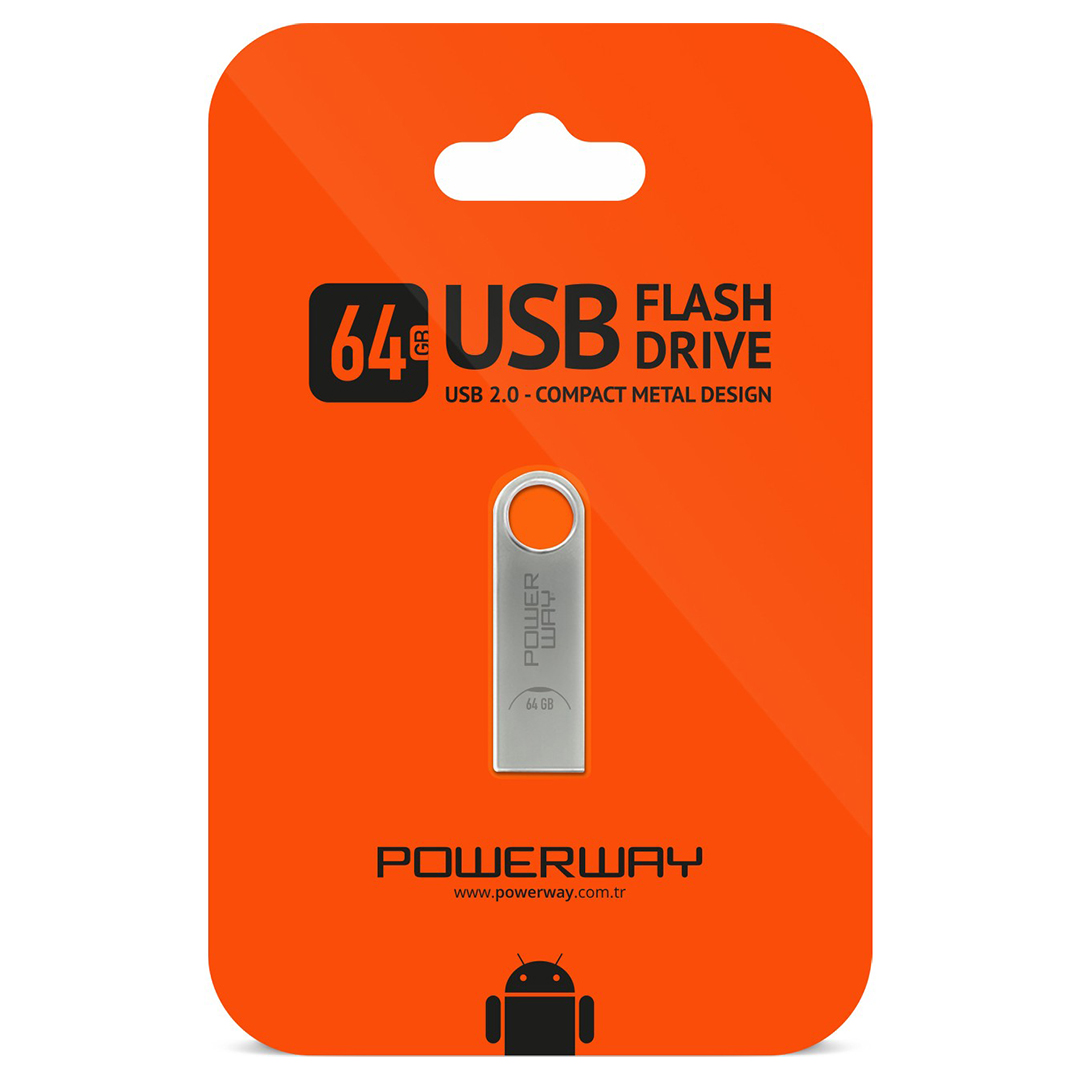 64 Gb Metal Usb 2.0 Flash Bellek (4172)