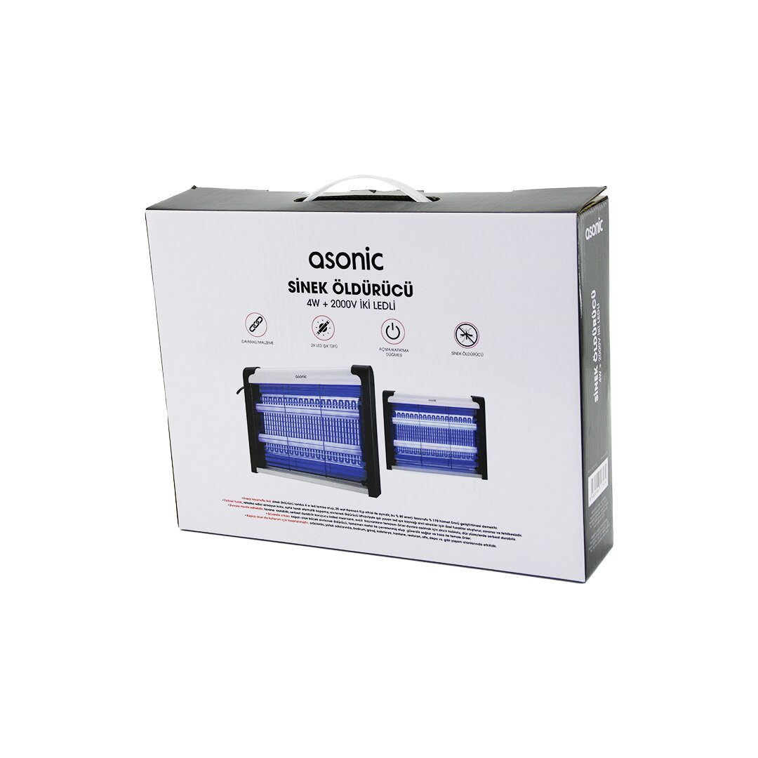 2 Ledli̇ Si̇nek Öldürücü Ciz Maki̇ne 4W - 2000V 30M2 Etki̇nli̇k Alani As-A28 (4172)