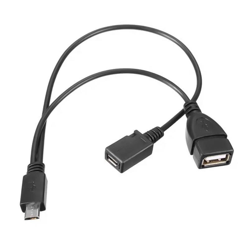 Usb Di̇şi̇ Mi̇cro Usb Erkek-Di̇şi̇ Y 20 Cm Otg Kablo (4172)