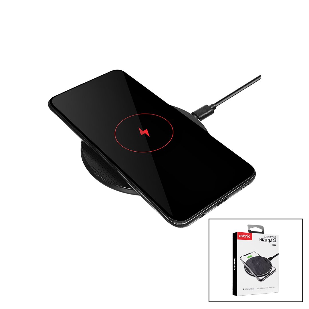 Masa Üstü  Kablosuz  Hizli Şarj Ci̇hazi  3.1A - 15W As-W150 (4172)