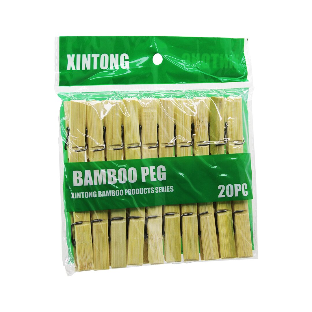 20Pcs Ahşap Bambu Mandal (4172)