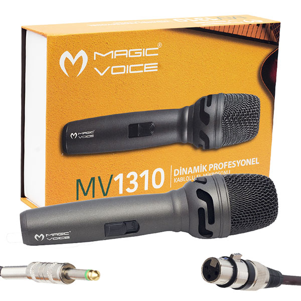 Magicvoice Mv-1310 Di̇nami̇k Professional Kablolu El Mi̇krofonu (5 Metre Kablolu) (4172)