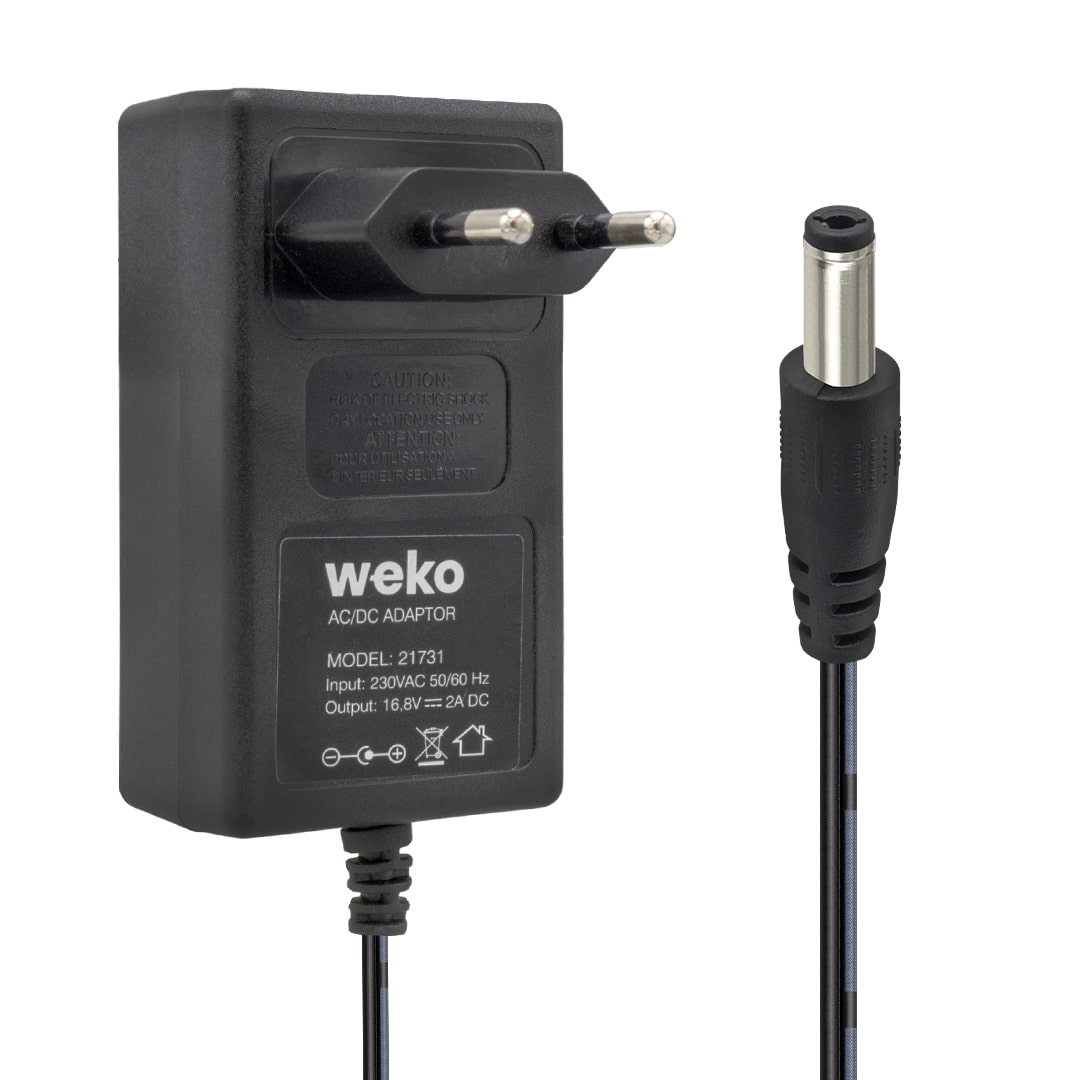 16.8 Volt - 2 Amper 5.5*2.5 Uçlu Kirmizi Yeşi̇l Ledli̇ Pri̇z Ti̇pi̇ Şarj Adaptörü (4172)