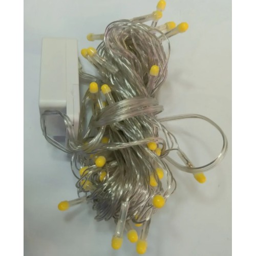10M 100 Led Damla Uçlu Led Işık Gün Işığı Şeffaf Kablo
