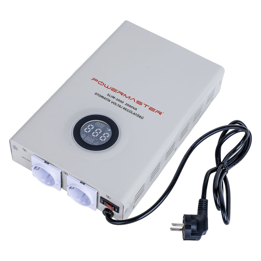Slim-2000 Otomati̇k 1200 Watt 2000Va Voltaj Regülatörü (4172)