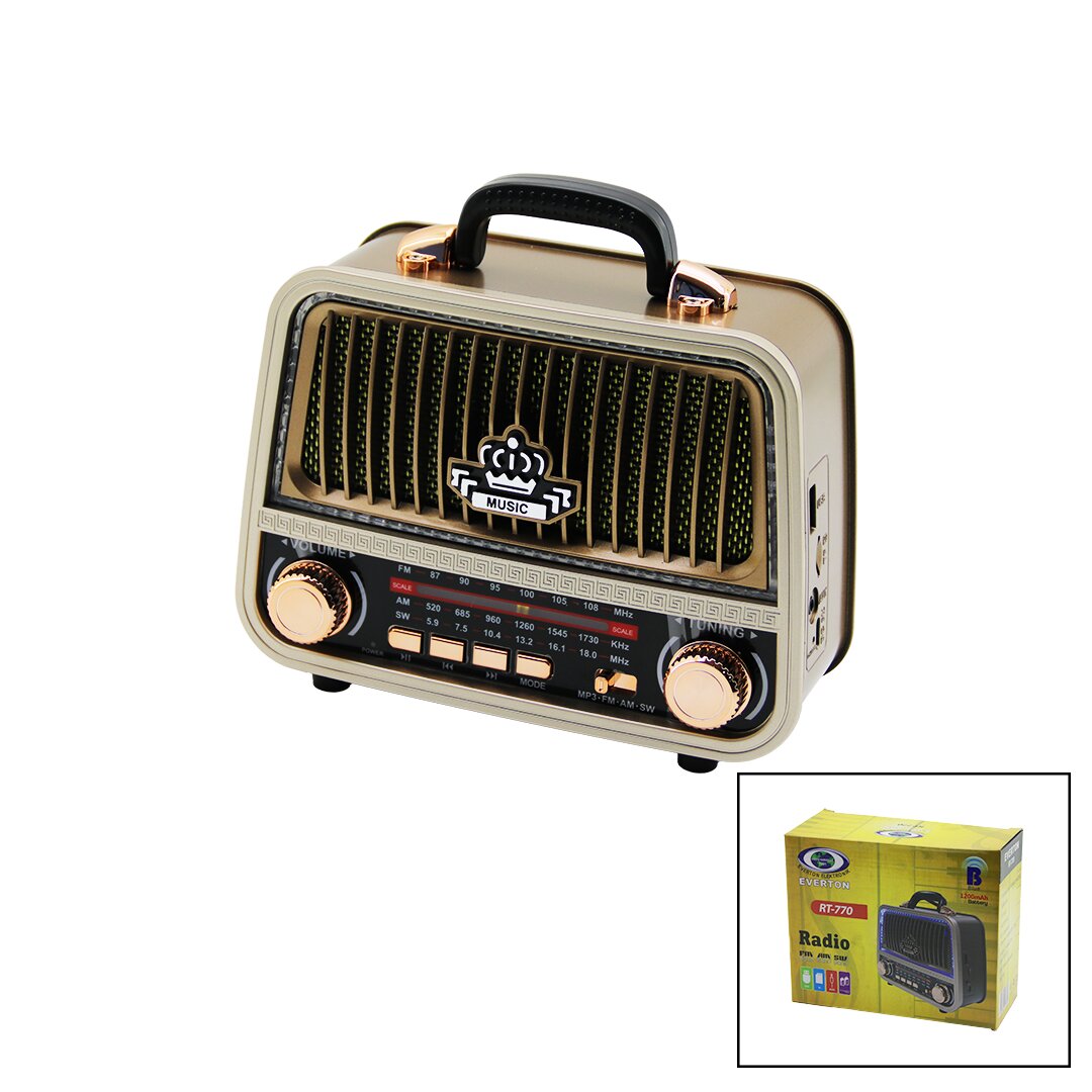 Typc-E Sarjlibluetoothi̇breli̇ Fm Radyo Mp3 Usb - Tf Player4V Out- Aux In Rt-770 (4172)