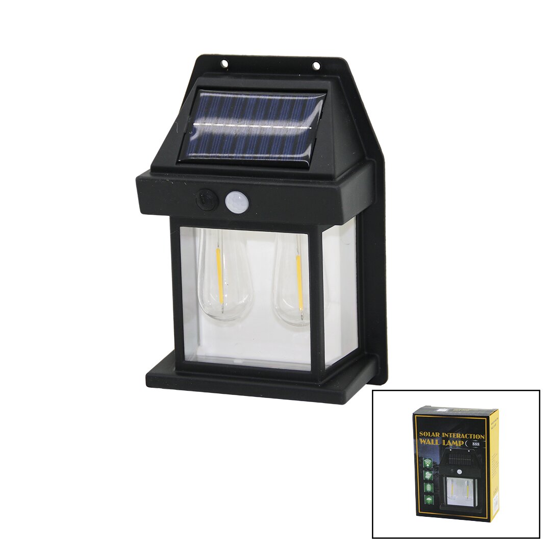 2 Lamba Solar - Sensörlü Apli̇k Duvar Lambasi Diş Mekan 5.5V - 1W - 1800Mah (4172)