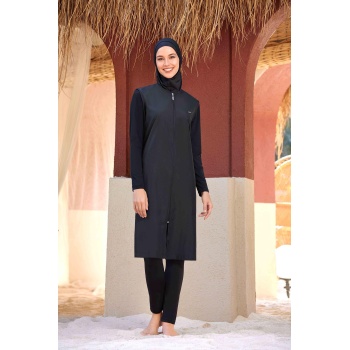 Thandie Battal Jileli Tesettür Mayo Siyah