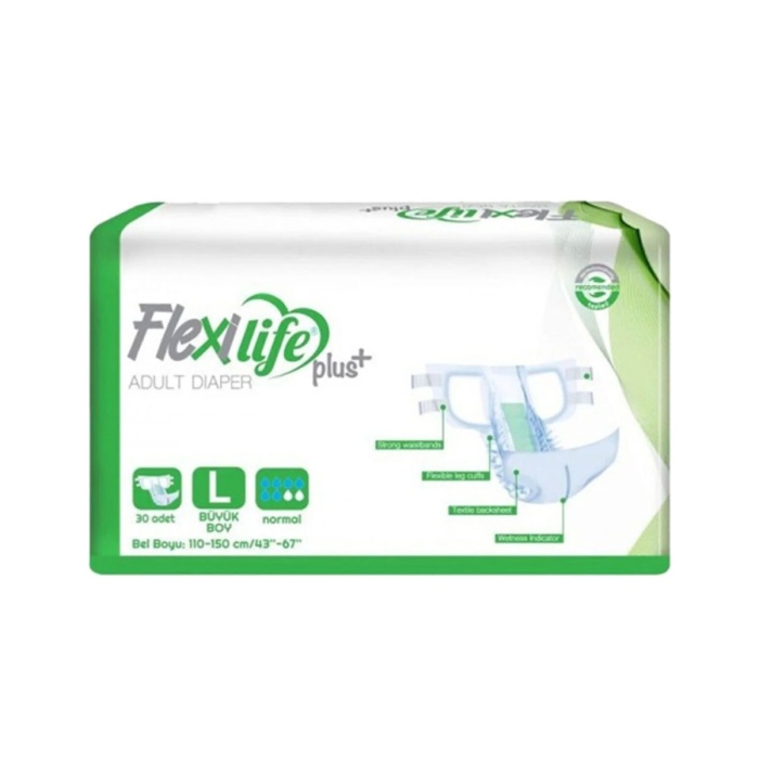 Flexi Life Plus Tekstil Yüzeyli Hasta Bezi Büyük Boy 30 Adet