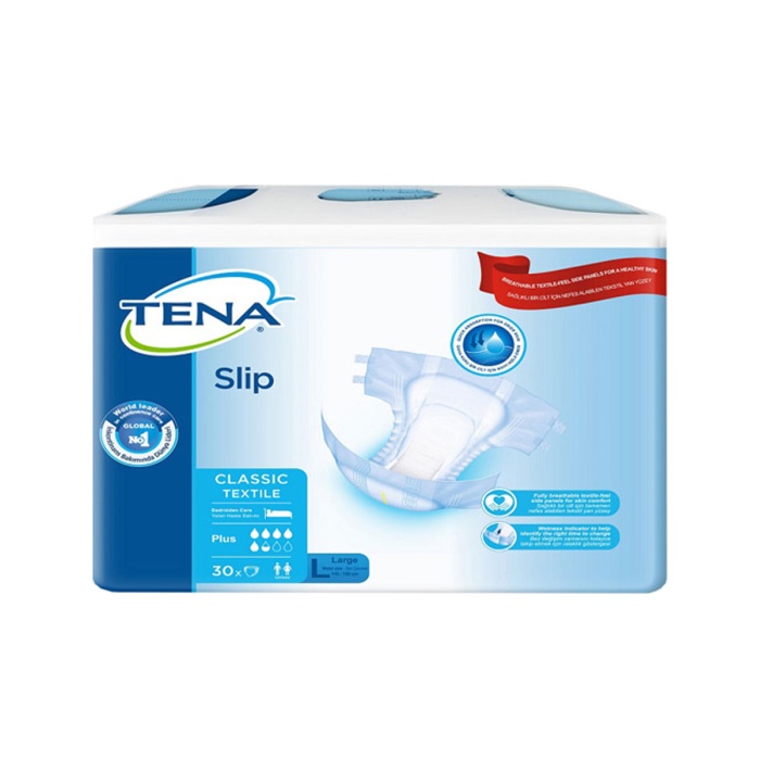 Tena Slip Classic Textile Plus Hasta Bezi Büyük Boy 30 Adet