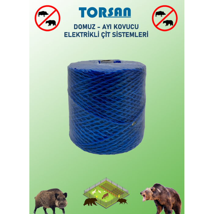 TORSAN 220V ADAPTÖRLÜ EKO PLUS 500 Elektrikli Çit Sistemi ( Domuz - Ayı Kovucu ) 500MT