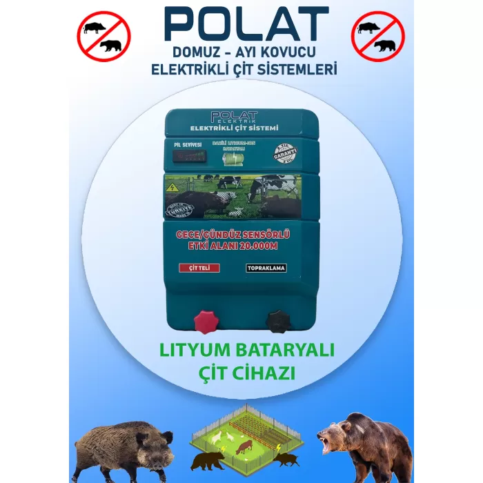POLAT ELEKTRİKLİ ÇİT CİHAZI Lityum Bataryalı
