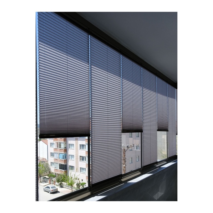 Katlanabilir Cam Balkon Perdesi Krem (vidalı-kancalı)