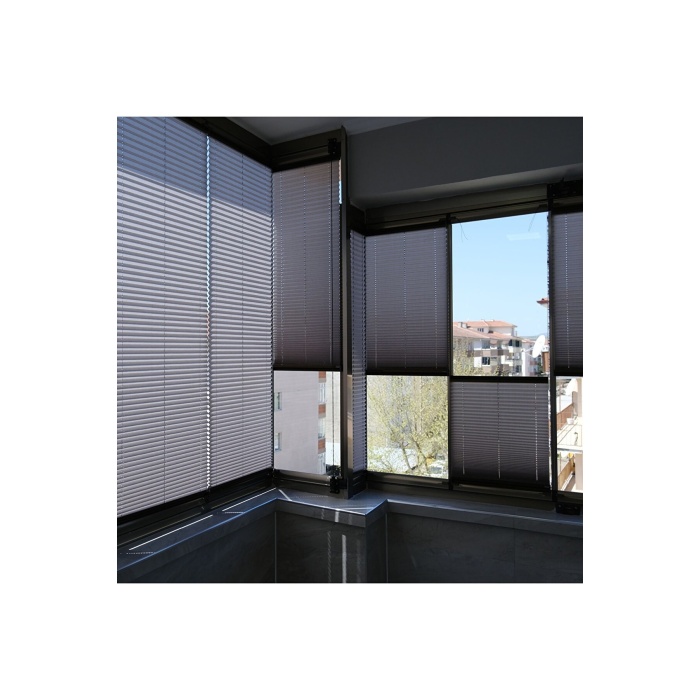 Katlanabilir Cam Balkon Perdesi - Kahverengi (plain 8)