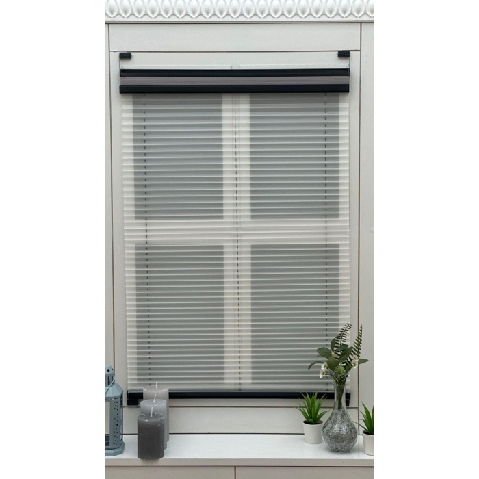 YAZAR HOME ÇİFTLİ SİSTEM PLİSE PERDE - KÜL GRİ