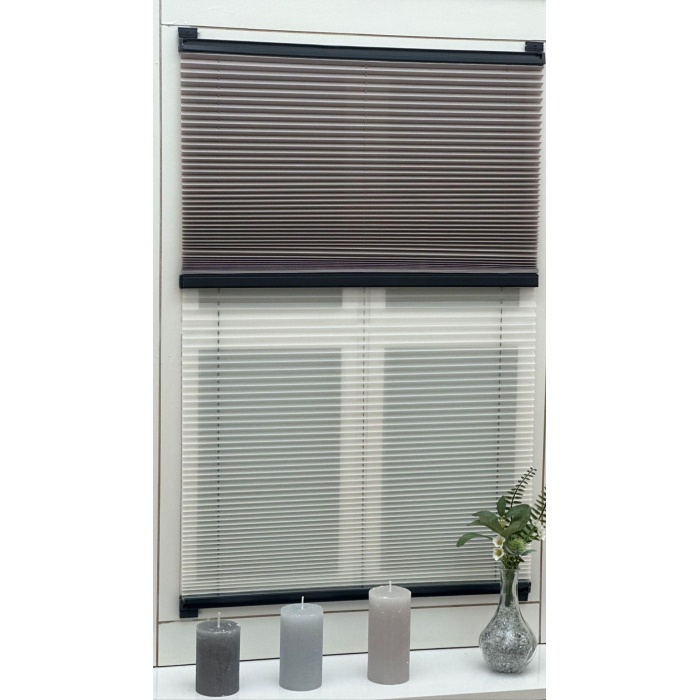 YAZAR HOME ÇİFTLİ SİSTEM PLİSE PERDE - KÜL GRİ