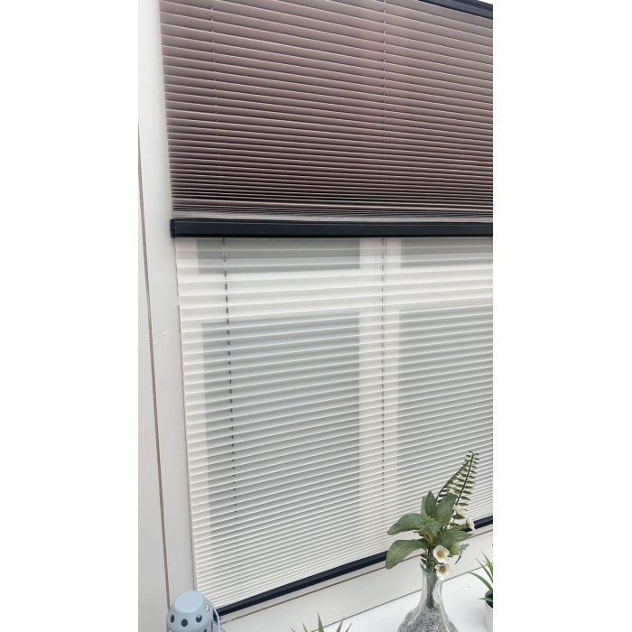 YAZAR HOME ÇİFTLİ SİSTEM PLİSE PERDE - KÜL GRİ