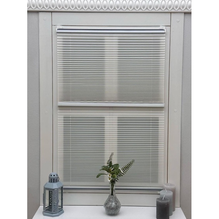 YAZAR HOME ÇİFT SİSTEM PLİSE PERDE-BEYAZ