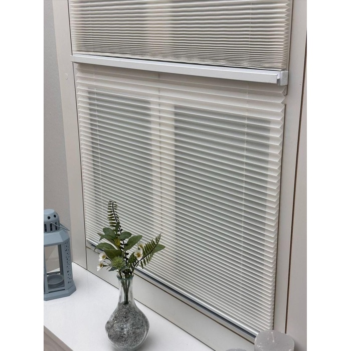 YAZAR HOME ÇİFT SİSTEM PLİSE PERDE-BEYAZ