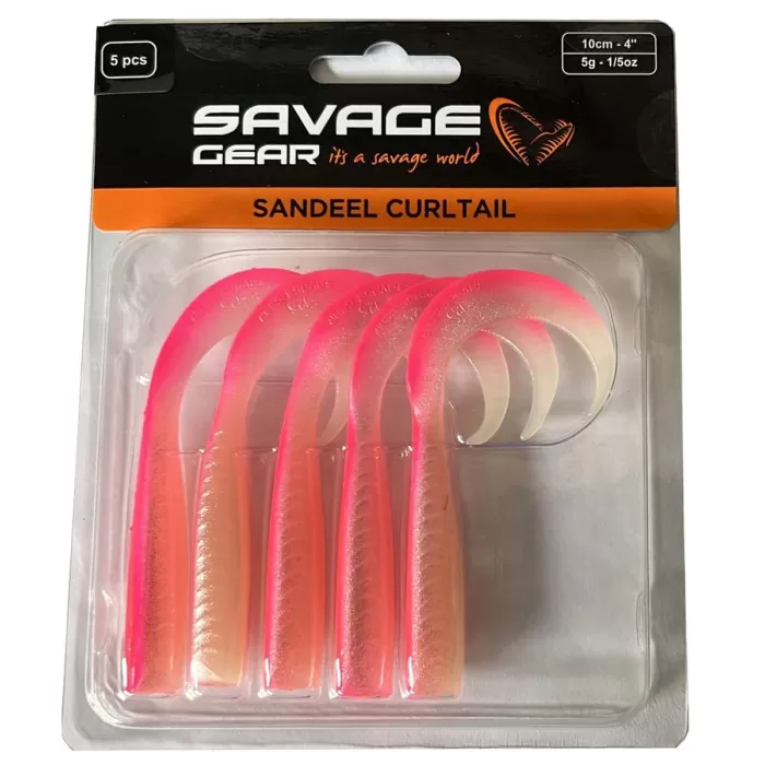 Savage Gear LB Sandeel Curltail 10cm 5 Adet Silikon Yem