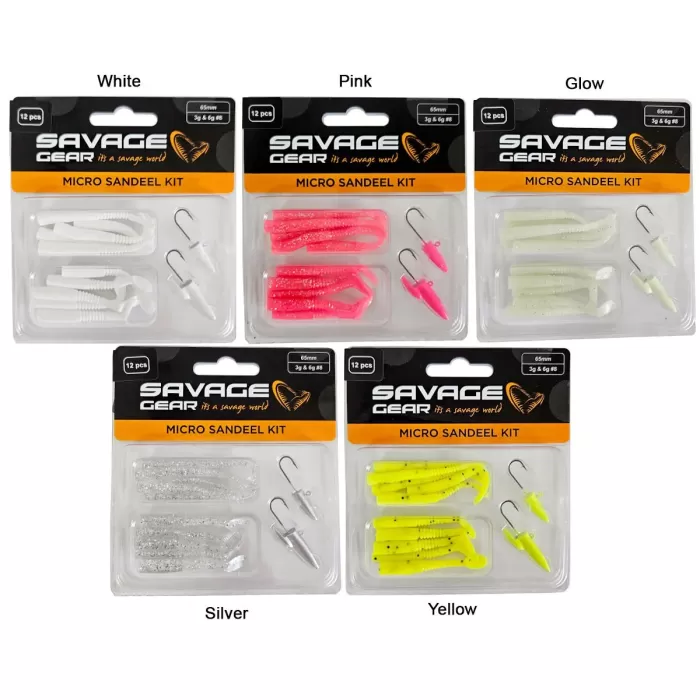 Savage gear Lrf Micro Sandeel Kit 12 Adet(1+1.5+5) Silikon Balık