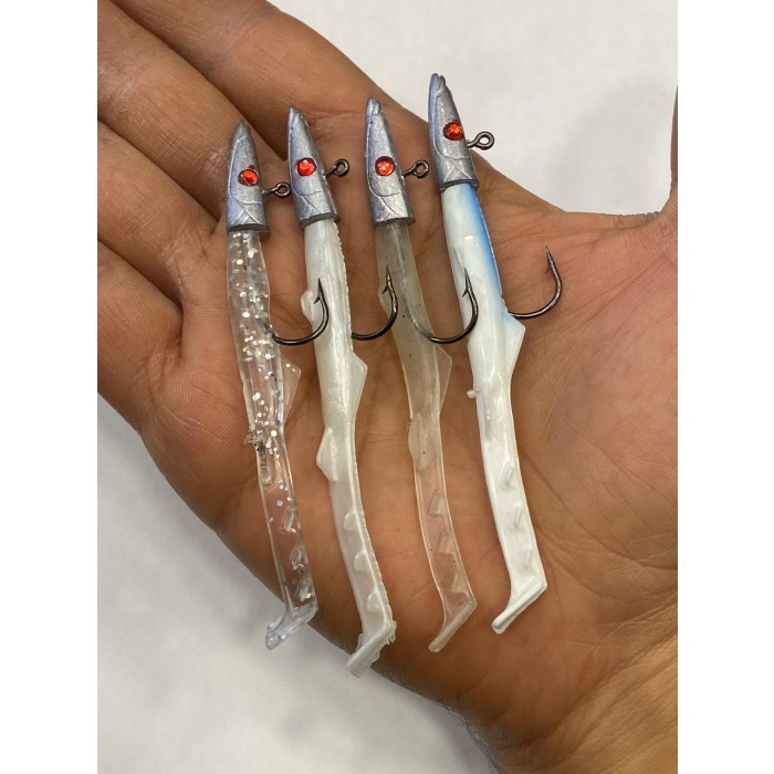 Köpekbalığı Silikon Zargana Seti (4 ADET) 10 cm 7.5 gr