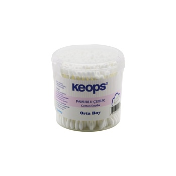 KEOPS PAMUKOVA ( ORTA BOY ) KULAK ÇÖPÜ PAMUK ( YUVARLAK KUTU )*6X24