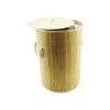DMR-8542 ( YUVARLAK & Ç: 34 & Y : 49CM ) BAMBU HASIR KİRLİ ÇAMAŞIR SEPETİ & ORGANİZER SEPET ( KAPAKLI & TAŞIMA İPLİ )*10