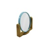 YAKUT-11458-5002 ( 5.5 ) ( OVAL ) MAKYAJ AYNASI ( AHŞAP BAMBU AYAKLI ) ( ÇİFT TARAFLI ) ( PLASTİK ÇERÇEVE )*60