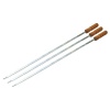 İBİCO T-500 ( TAVUK & KANAT ) ( DAR YASSI ) ( 50CM ) ( AHŞAP SAPLI ) MANGAL ŞİŞİ*100X1