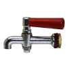 MS ( BÜYÜK & ERKEK ) ( KROM GÖVDE & SİYAH PLASTİK KOL ) PİKNİK SEMAVER MUSLUK*12X40