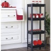 SHELF UNİT MAGGİE OM-1016-0053 ( 4 ( ÇUKUR ) RAFLI ) & SİYAH ) ( DİKDÖRTGEN ) RAF ÜNİTESİ PLASTİK*6