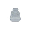 CRYSTAL WARE F-406 ( 3PCS SET ) ( KARE & 5250ML ) SAKLAMA KABI ( MİKA & KRİSTAL PLASTİK )*12=K