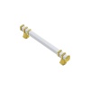 İBİCO-966 ( 12.8CM ) ( YÜZÜK ALTIN & KULP BEYAZ ) ( KARE ) ÇEKMECE KULP*10X5