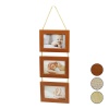 BAYSA-1560 ( 3LÜ & İP ASKILI ) ( 4X6 & 10X15CM ) AHŞAP RESİM ÇERÇEVESİ ( MİX AHŞAP RENKLLER )*24=K