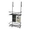 ORSA HOME-945 ( SİYAH ) ( ASKILI & 2 KATLI ) ( METAL ) DUŞ KABİN HAVLUPAN RAFI*4=K