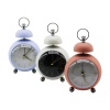 ALARM CLOCK CLKN-2297 (LÜX) (YUVARLAK& TEK KULAK& METAL MİSKET AYAK) MASA ÇALAR SAAT (RENKLİ KASA) (GOLD=ÇUBUK-RAKAM)*36
