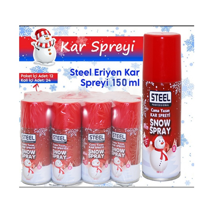 PARLEMENT SNOW PARTY SPRAY KAR SPREYİ 150ML ( HER YÜZEYE KAR EFEKTLİ YAZI YAZMA )*12X4