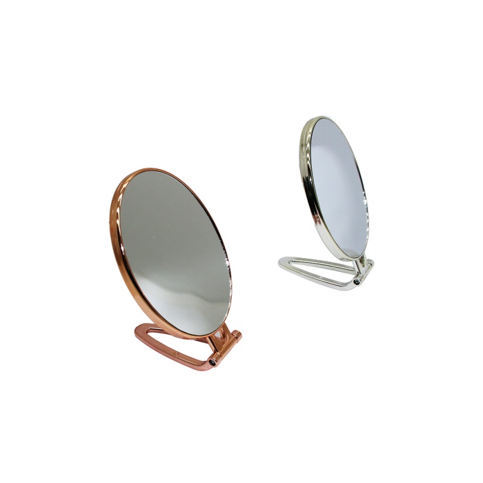 YAKUT-11307-950-1 950-3 (6.5) (OVAL) (BRONZ & GÜMÜŞ) MAKYAJ AYNASI (ÇİFT TARAFLI) (PLS.ÇERÇEVE & KATLANIR AYAKLI)*72
