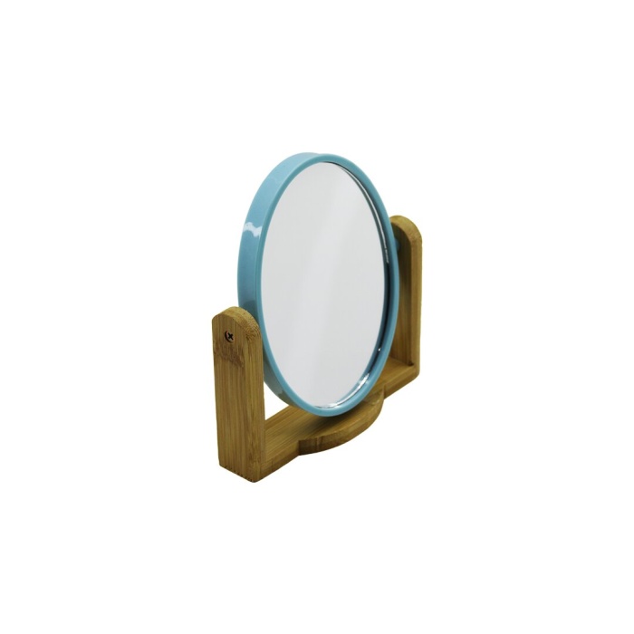 YAKUT-11458-5002 ( 5.5 ) ( OVAL ) MAKYAJ AYNASI ( AHŞAP BAMBU AYAKLI ) ( ÇİFT TARAFLI ) ( PLASTİK ÇERÇEVE )*60